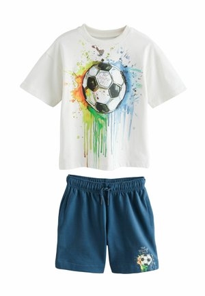 Next GRAPHIC SHORT SLEEVE SET - Shorts - ecru blue football