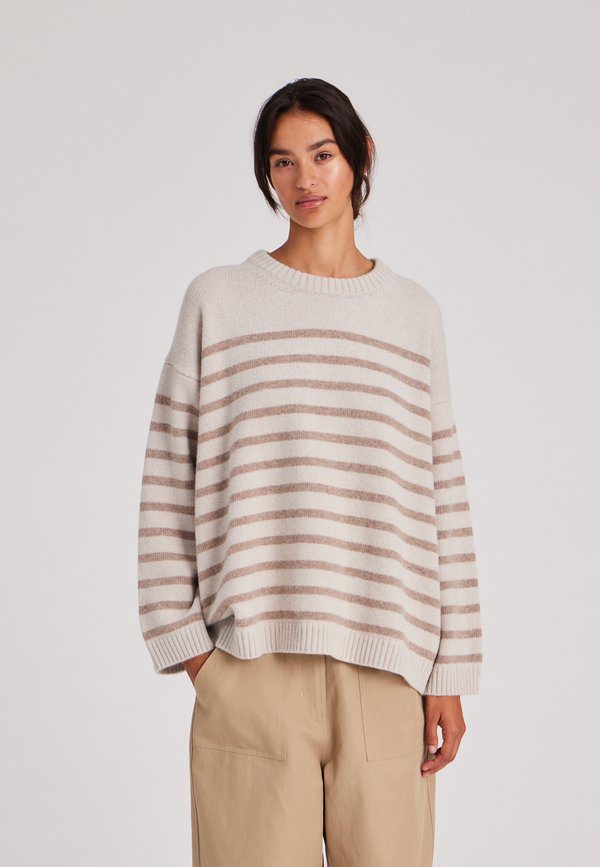BARBERA STRIPE - Strickpullover - shitake