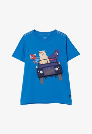 INTERACTIVE APPLIQUE - T-Shirt print - blue animal jeep