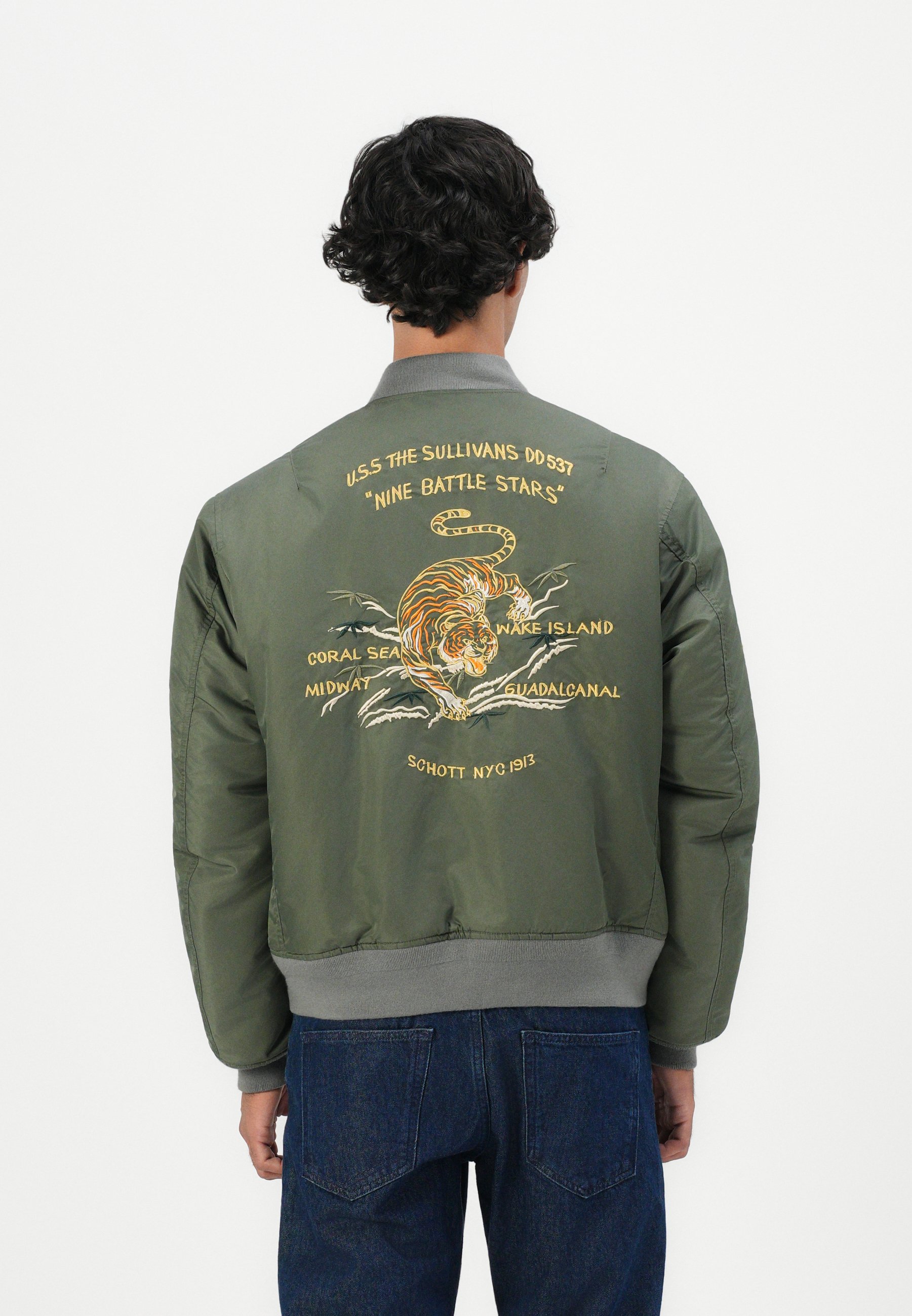 Schott UNISEX - Bomber Jacket - us green/dark green - Zalando.co.uk