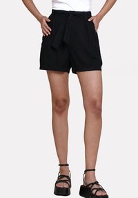 Threadbare THB LAURENCE TIE WAIST - Šortky - black