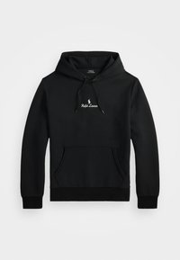 LOGO DOUBLE-KNIT HOODIE - Sweatshirt - black