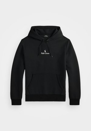 Polo Ralph Lauren LOGO DOUBLE-KNIT HOODIE - Sweatshirt - black