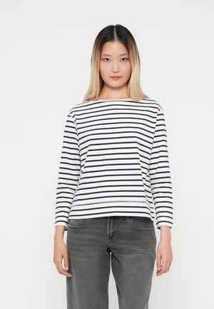 BOATNECK TEE - Top s dlhým rukávom - navy