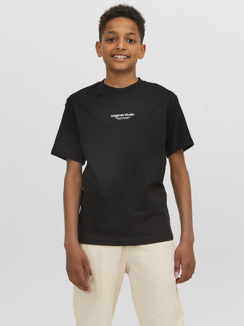 Jack & Jones Junior - JORVESTERBRO SS CREW NECK NOOS - Potiskana majica - black, Povečajte