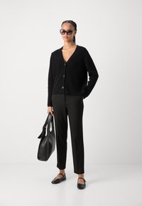 Marc O'Polo CARDIGAN LONGSLEEVE V NECK - Kofta - black