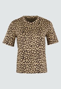 CREW NECK LEOPARD - T-shirt print - brown