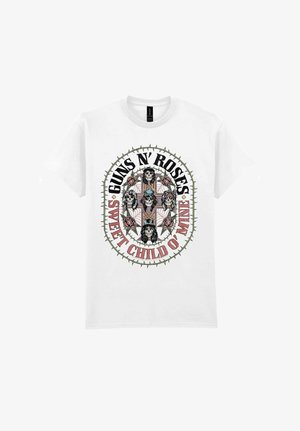 rockshirts, GUNS N´ROSES SWEET CHILD O MINE, CROSS T-SHIRT - T-Shirt print - white