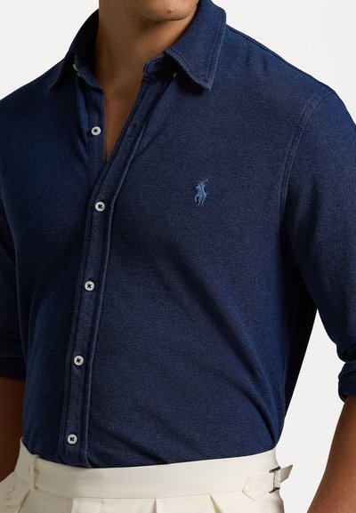 Polo Ralph Lauren INDIGO DYED MESH KNIT SHIRT - Pluus - dark indigo