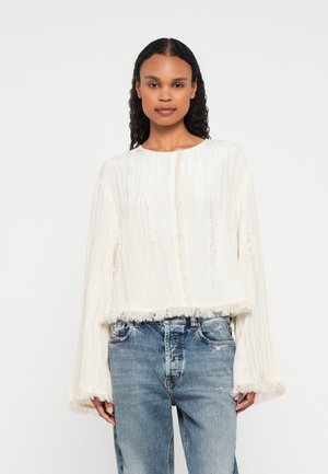 RALPH STRUCTURED FRINGES - Bluse - beige