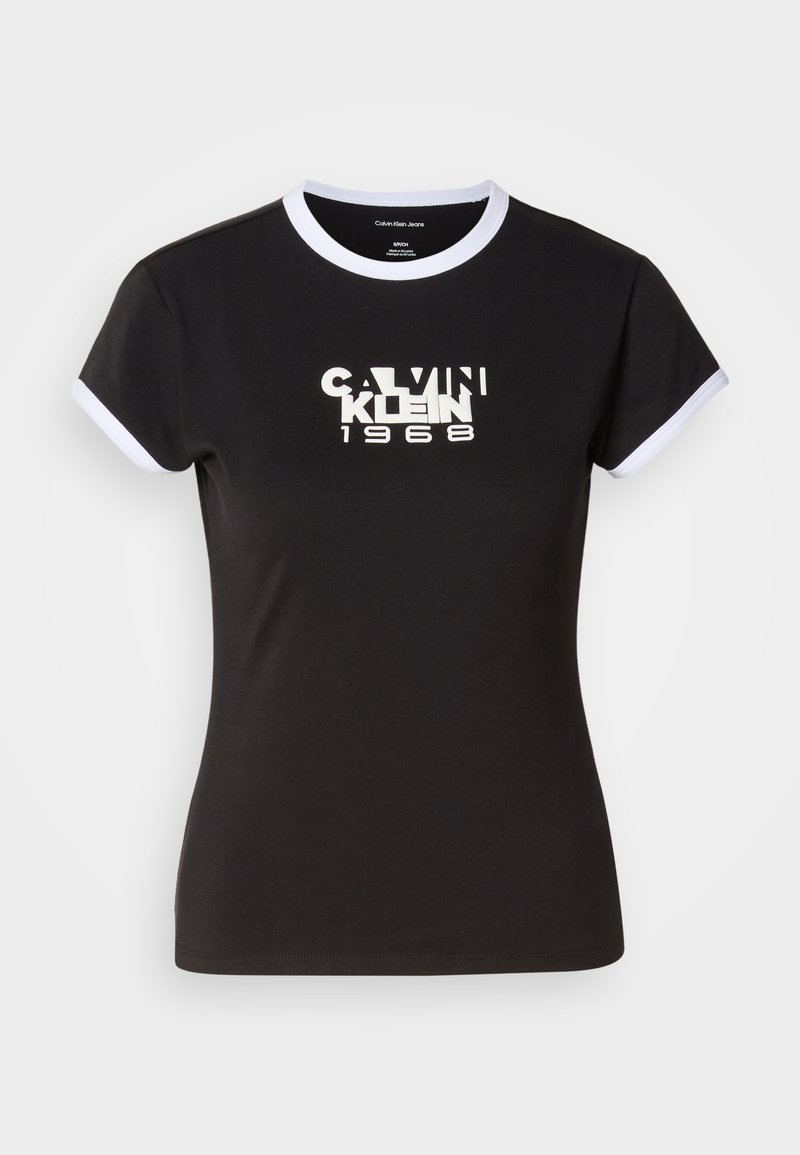 Calvin Klein Jeans T-shirt print zwart