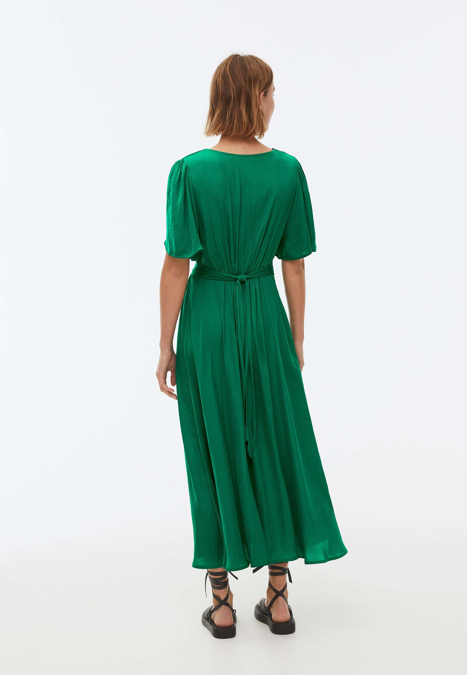 OYSHO LONG - Vestito lungo - dark green/verde scuro - Zalando.it