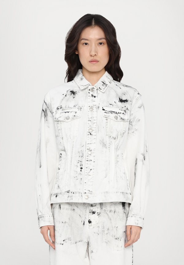 LAUREL CROWN EMBLEM - Denim jacket - fantasia bianco