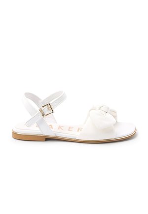 BAKER BY TED BAKER WHITE BOW SANDALS - Sandaalit nilkkaremmillä - white