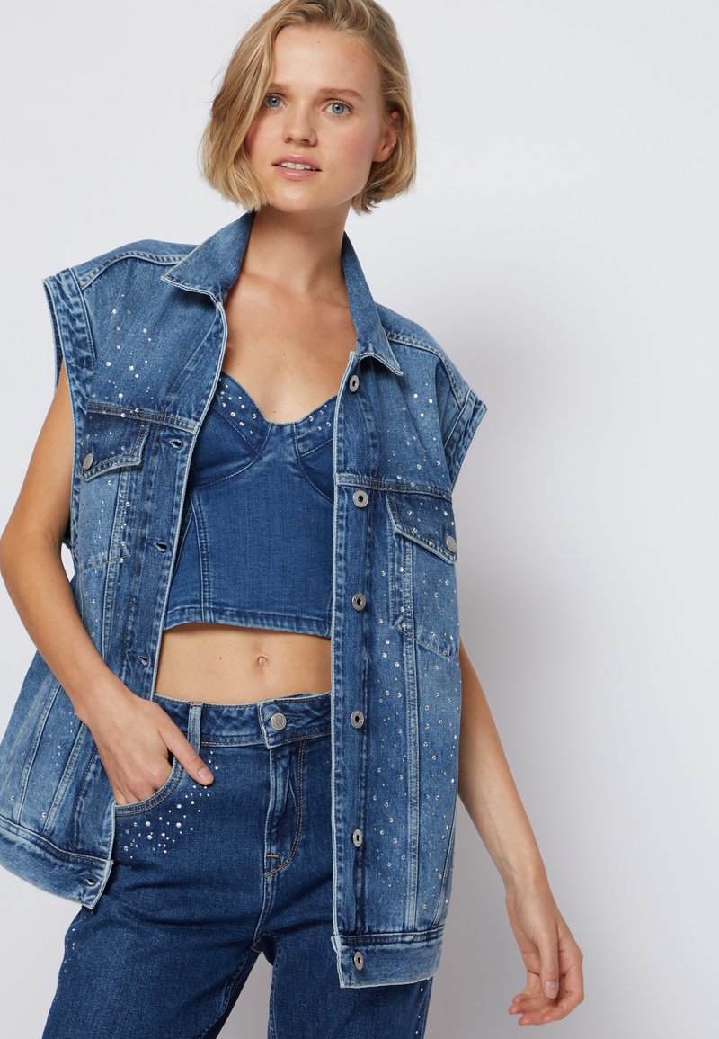 Pepe Jeans RICHIE - Weste - DENIM/blue denim - Zalando.ch
