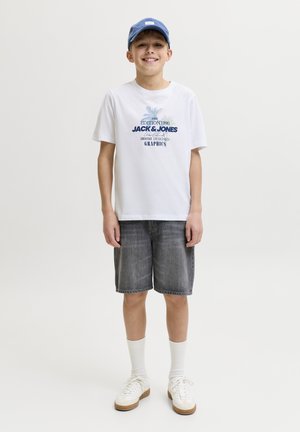 Jack & Jones, JJGRADIENT PRINT TEE SS CREW NECK JNR - T-shirt imprimé - bright white