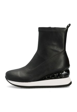 Botines de cuña - black