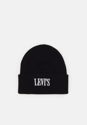 SMALLER SERIF LOGO BEANIE - Mössa - regular black