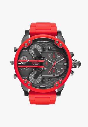 Diesel, LG RD GUN RED BR - Chronograph - grau ip/rot