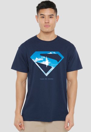 Cotton Soul, SUPERMAN CLOUD SHIELD - Print T-shirt - dark blue