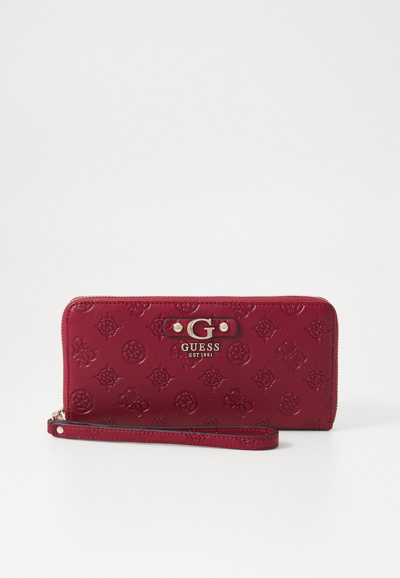 Guess GERTY LARGE ZIP AROUND - Portefeuille - claret