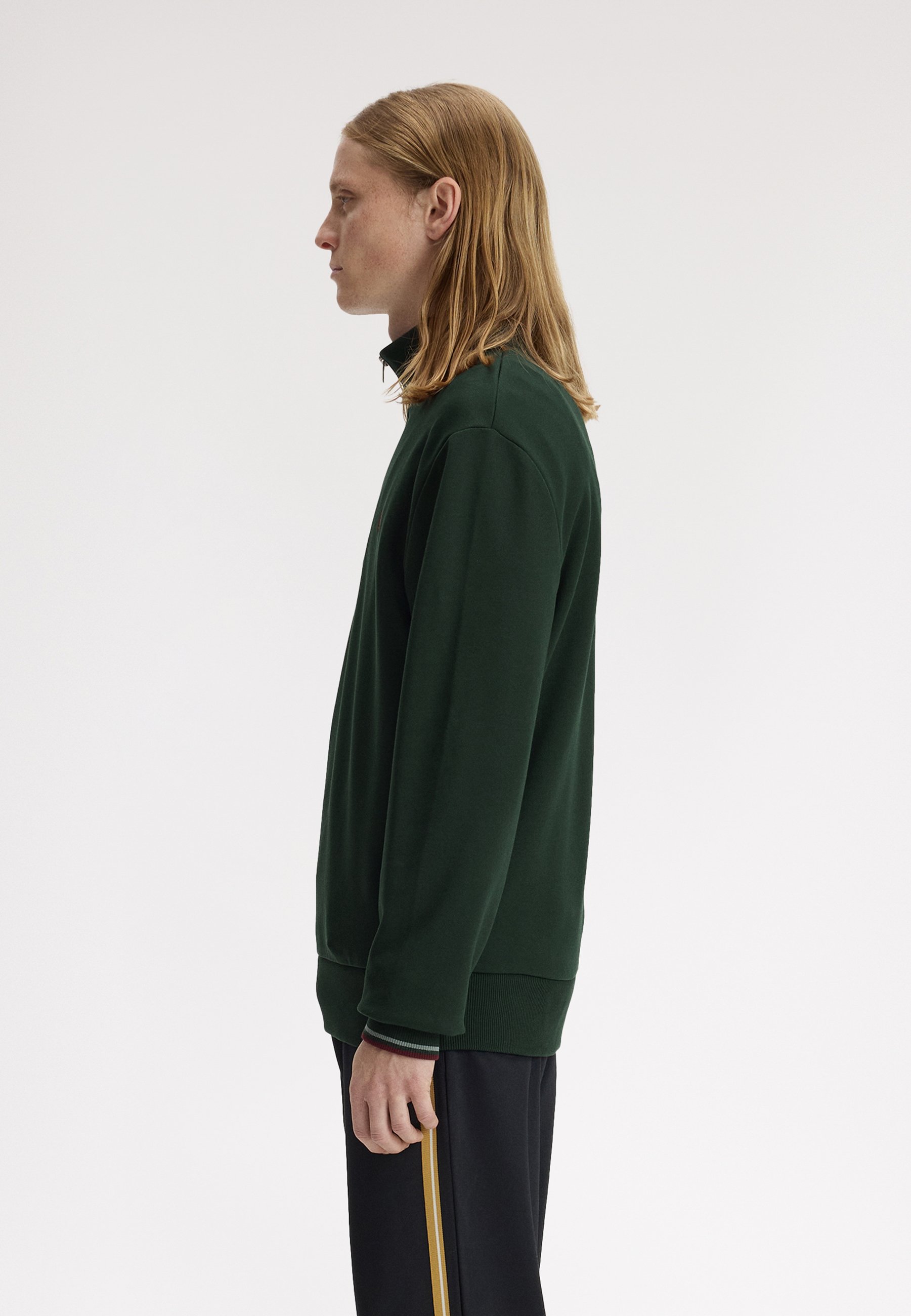 Fred Perry HALF ZIP - Camisola - dark green/verde - Zalando.pt