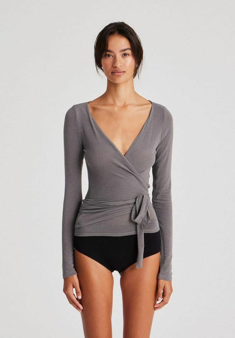 GAI+LISVA ANNE WRAP  - Tops - dark gull grey