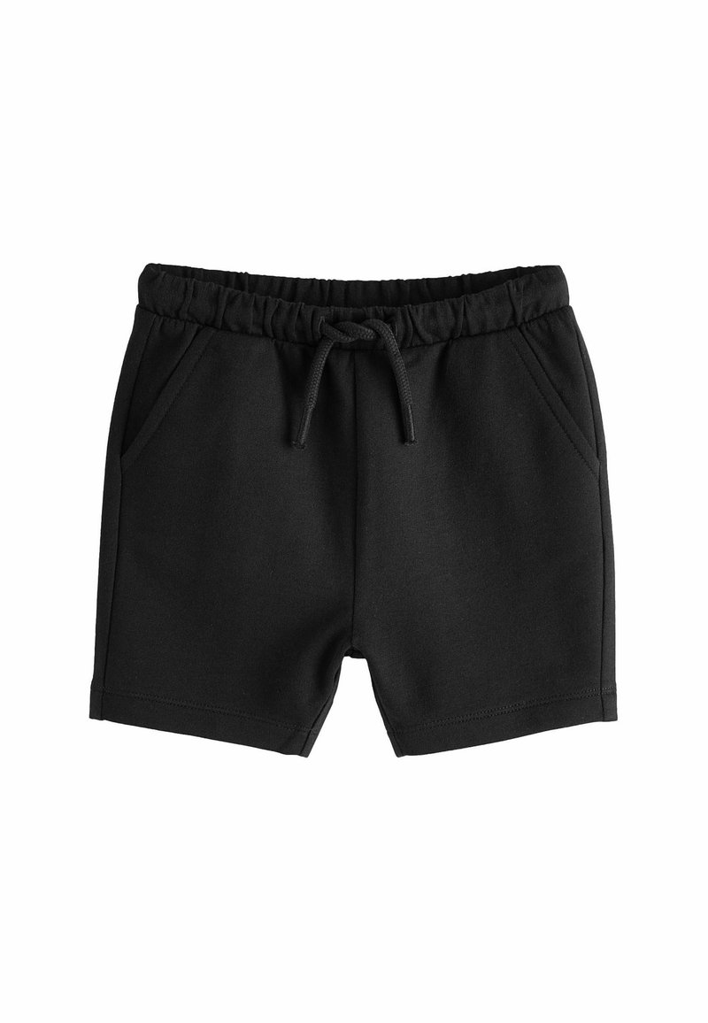 Svarta shorts i ett mjukt, elastiskt material. Har en elastisk midja med dragsko, två sidofickor och en enkel design.