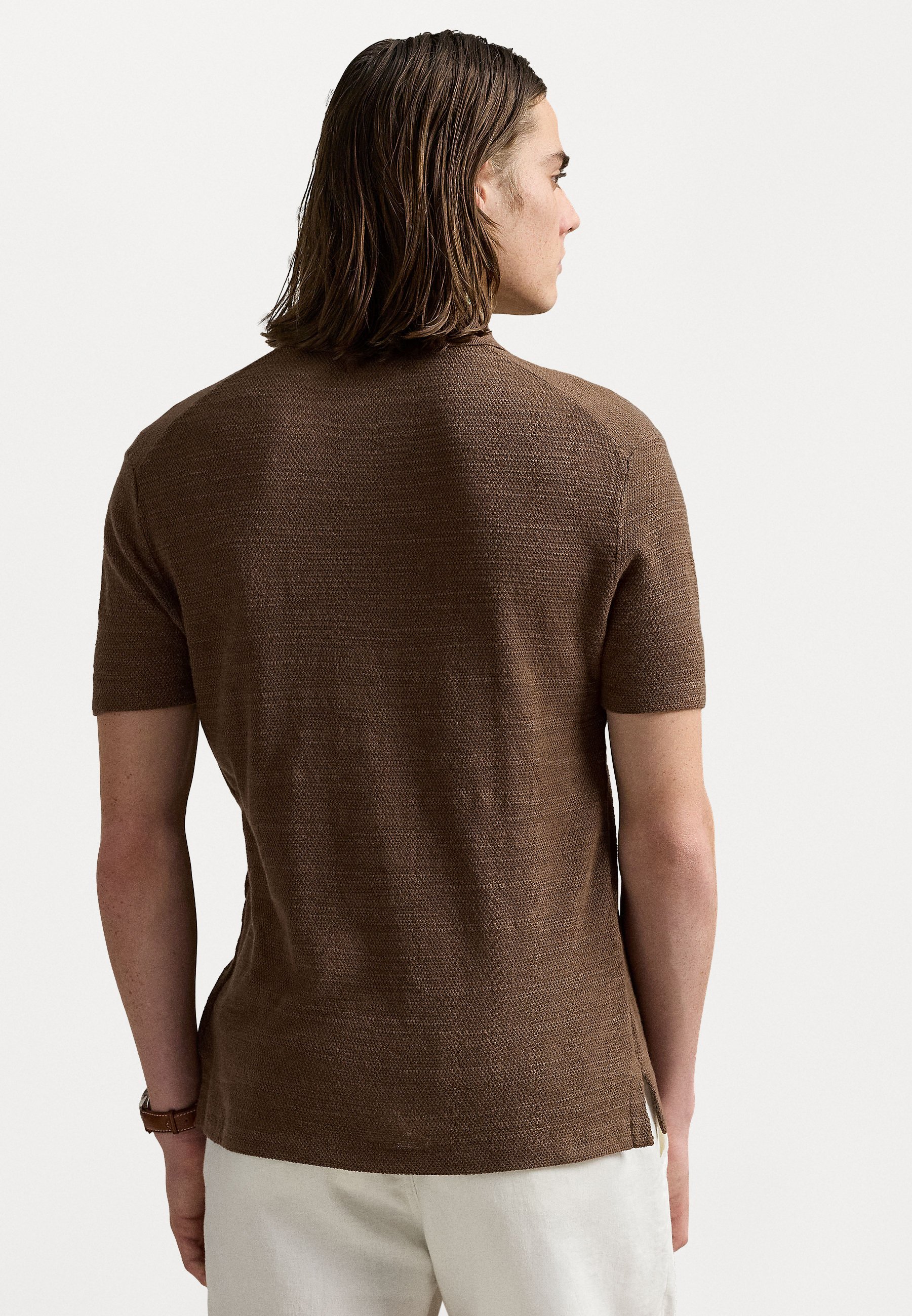 ★POLO RALPH LAUREN★ Textured Cotton Linen Shirt SweaterBri Textured Cotton-Linen Sweater