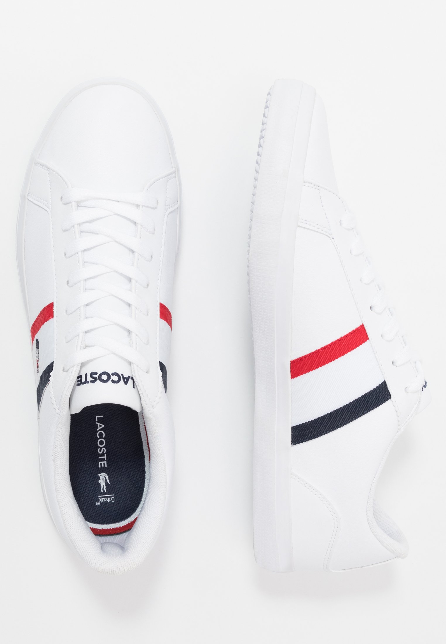 lacoste white trainers
