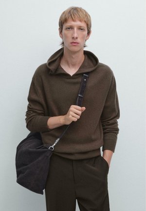 WITH HOOD  - Felpa con cappuccio - brown