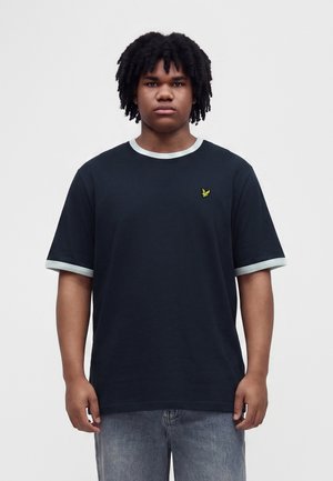 Lyle & Scott, RINGER T-SHIRT - Обикновена тениска - dark navy/ white