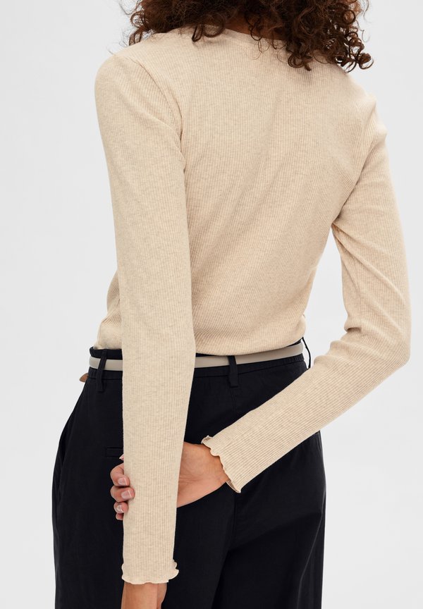 SLFANNA CREW NECK  - Long sleeved top - oatmeal3