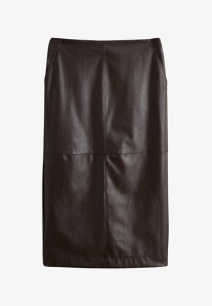 Next, A-line skirt - chocolate brown