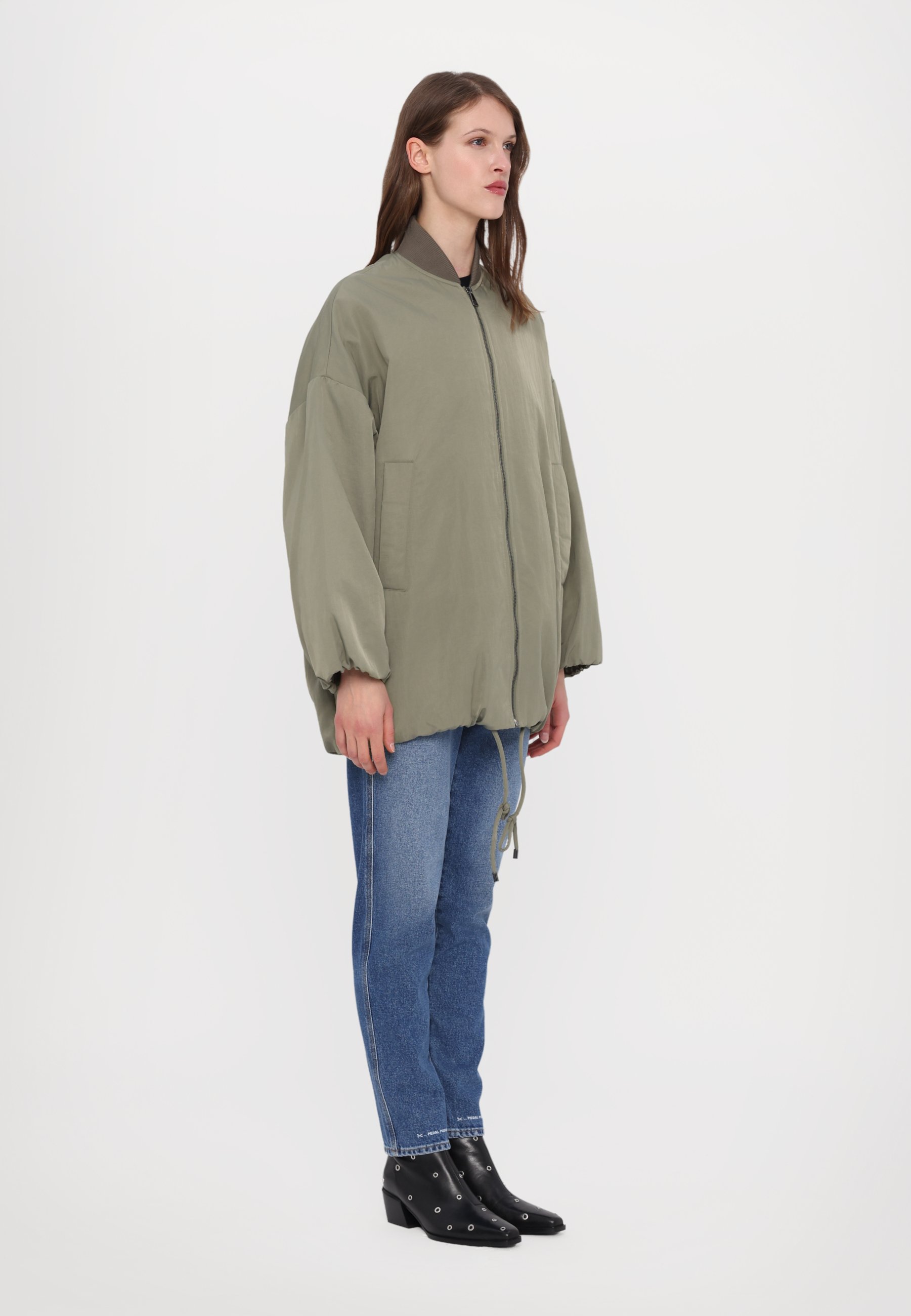 WEEKEND MaxMara ALBERO - Bomber Jacket - sage green/white