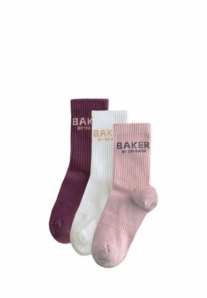 3 PACK - Socken - burgundy/ecru/pink