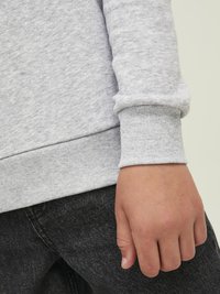 Jack & Jones Junior JJELOGO HOOD - Felpa con cappuccio - light grey melange