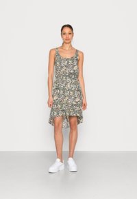 ONLY ONLFREDERIKKE SARAH DRESS - Vestido de dia - cloud dancer/yellow mix