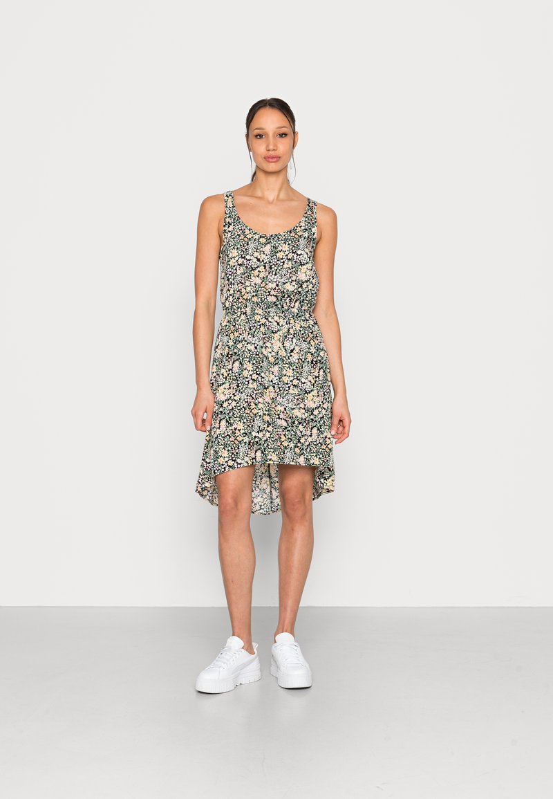 ONLY ONLFREDERIKKE SARAH DRESS - Vestido de dia - cloud dancer/yellow mix