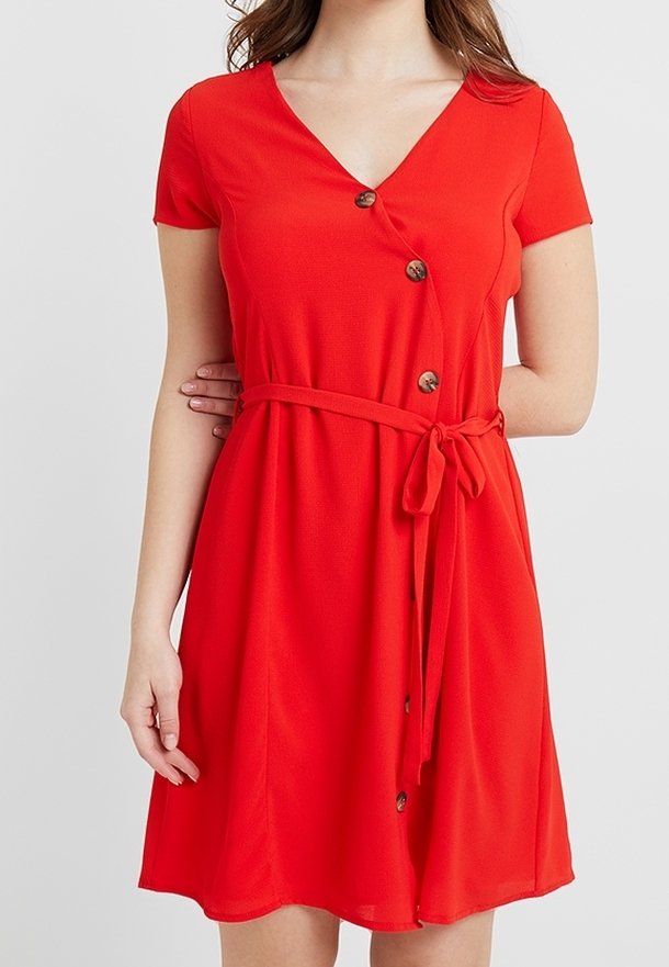 Vero Moda Petite Shirt dress - red - (Pre-owned) - Zalando.ie