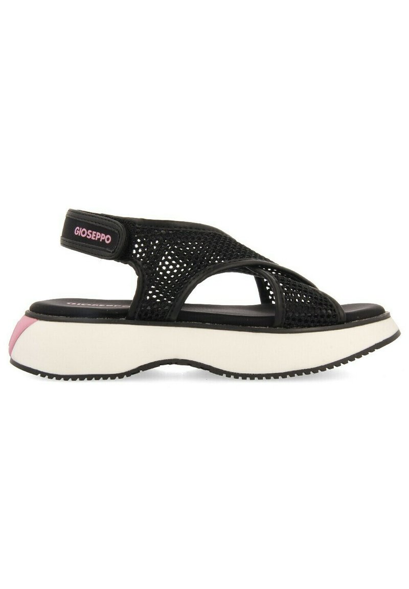 Gioseppo Sandalen met plateauzool zwart Gioseppo Sandalen met plateauzool zwart