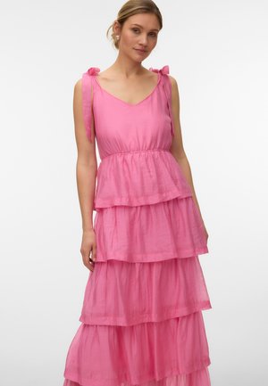 Vero Moda, VMBLAIR LAYER ANCLE DRESS - Alkalmi viselet - pink cosmos