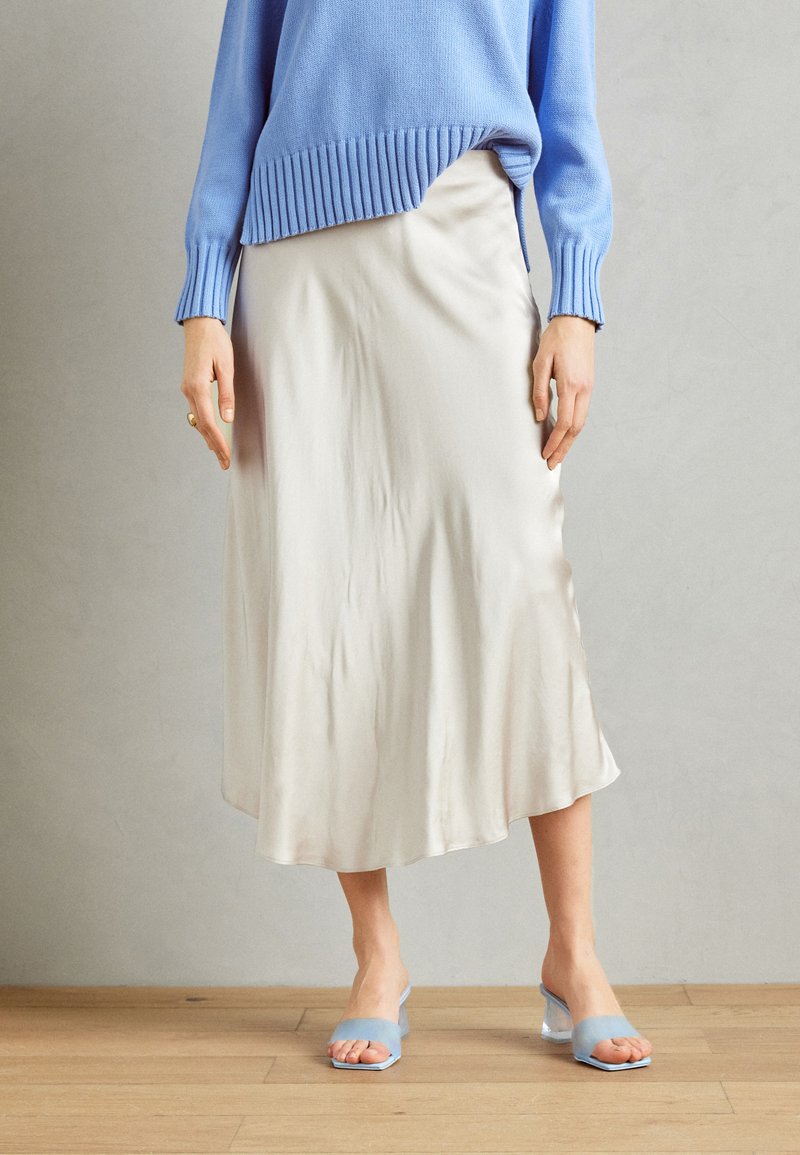 Esprit SKIRT - Falda acampanada - light beige