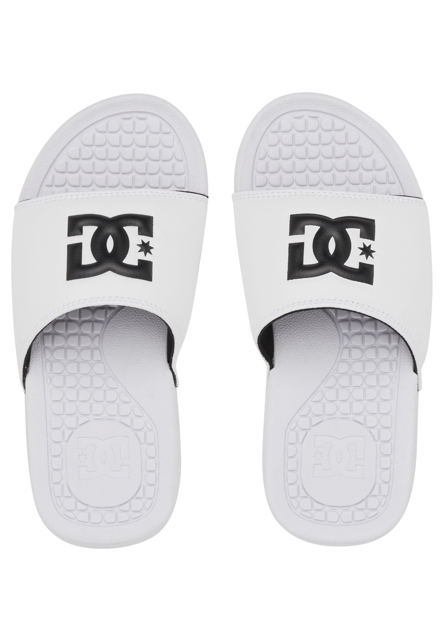 DC Shoes BOLSA - Chanclas de baño - white/black/gris oscuro jaspeado -  Zalando.es