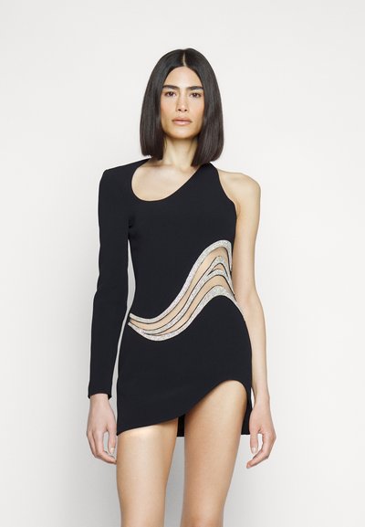 David Koma WAVE MIDRIFF INSERT ONE DRESS - Koktel haljina / svečana haljina - black/iridescent