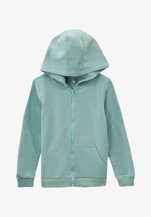 Sweater met rits - turquoise
