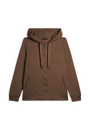 Felpa con zip - brown