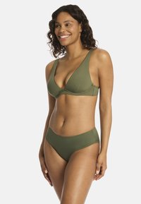 SEA LEVEL LONGLINE ESSENTIALS - Bikini pezzo sopra - khaki