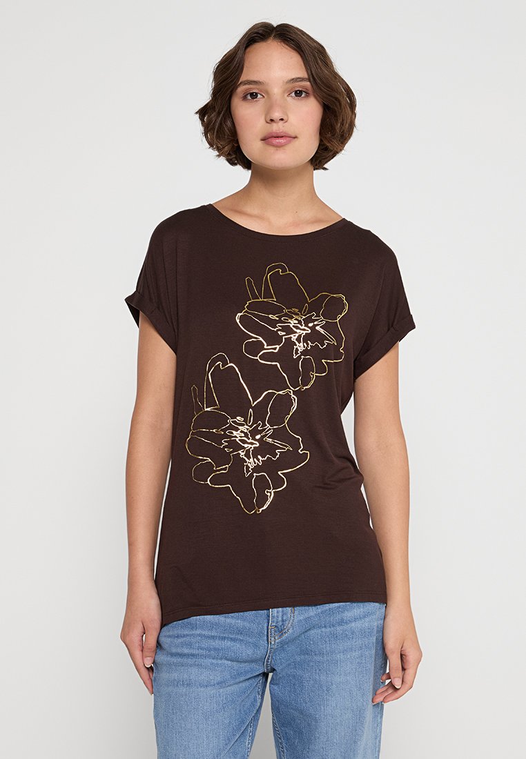 OCHNIK T-shirt print bruin OCHNIK T-shirt print bruin