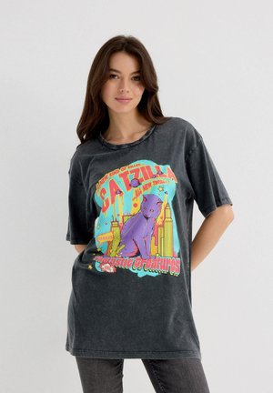 INSIDE, Camiseta estampada - gris oscuro